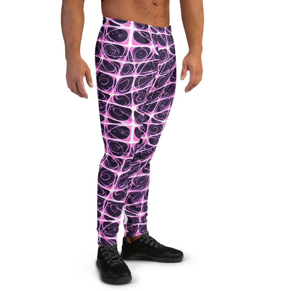 Pink Nebula on Men's Joggers — Right