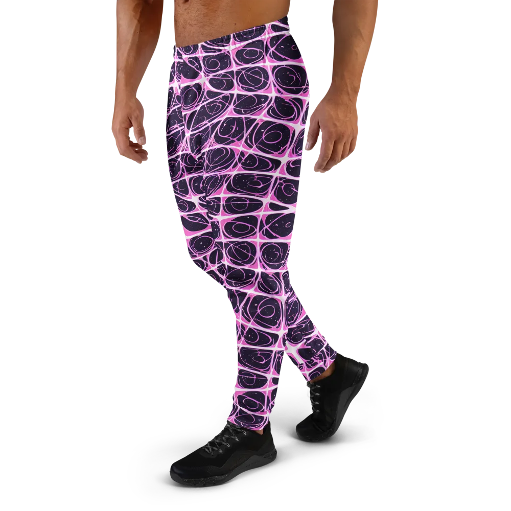 Pink Nebula on Men's Joggers — Left
