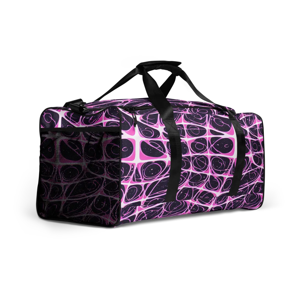 Pink Nebula on Duffle Bag — Right Front
