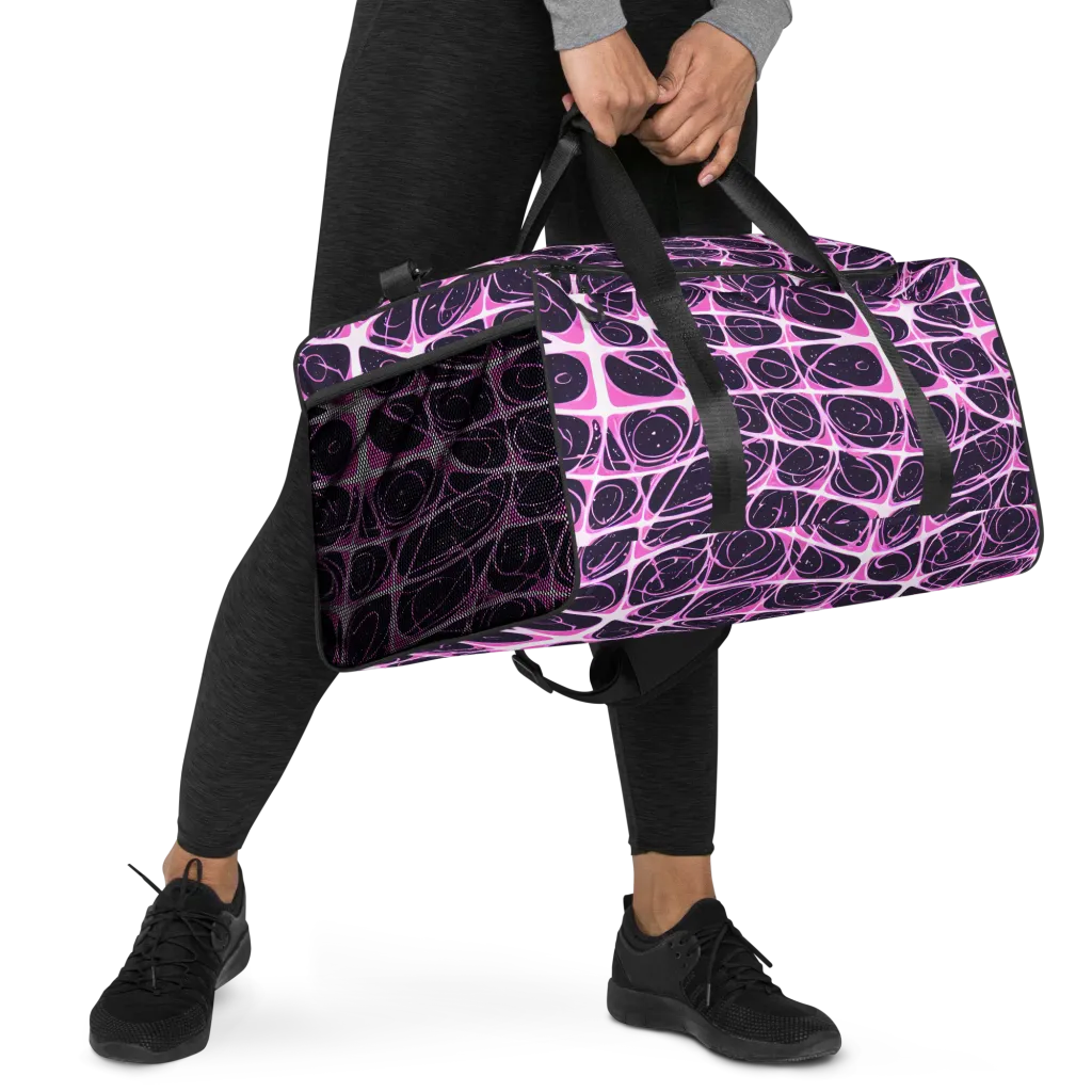 Pink Nebula on Duffle Bag — Right Front