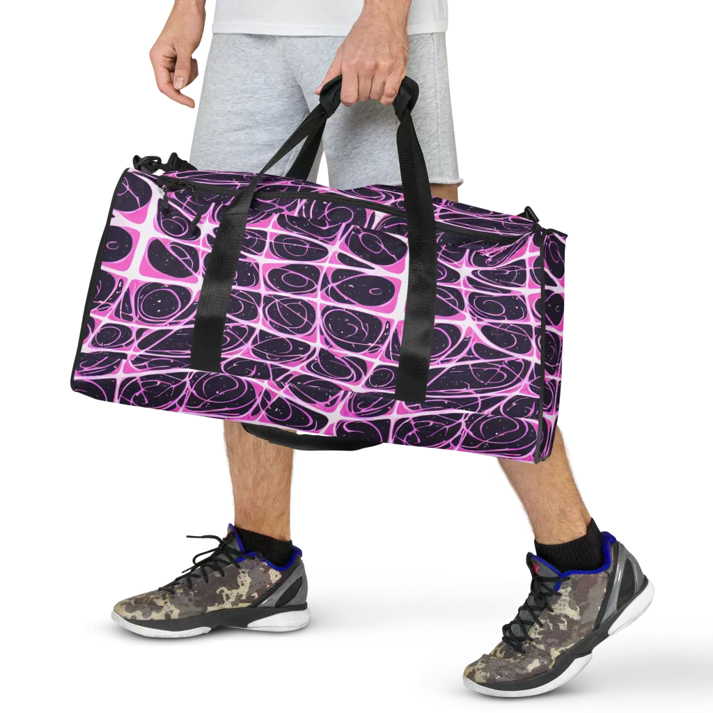 Pink Nebula on Duffle Bag — Front