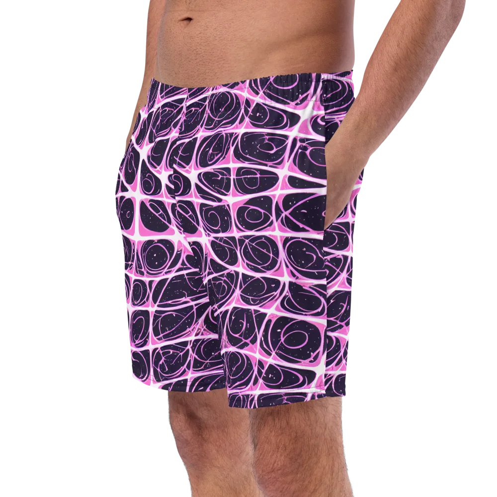 Pink Nebula on Swim Trunks — Left Front