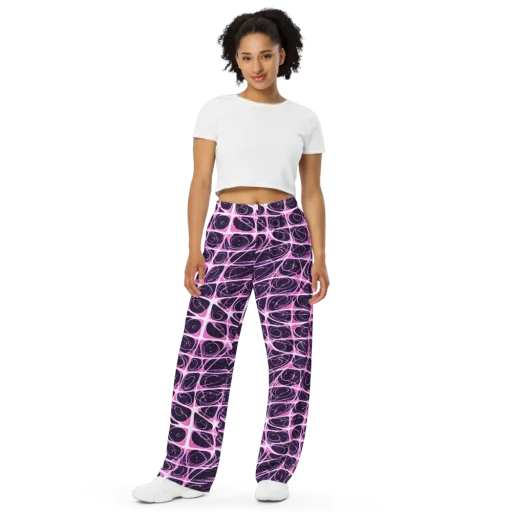 Pink Nebula on a Wide-Leg Pants