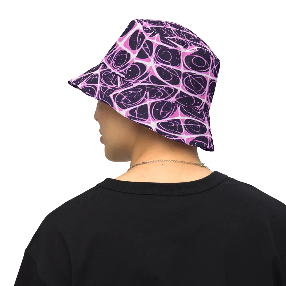 Pink Nebula on Reversible Bucket Hat — Back Inside