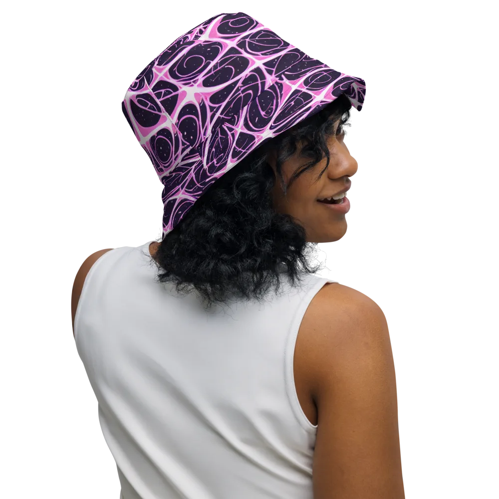 Pink Nebula on Reversible Bucket Hat — Right Outside
