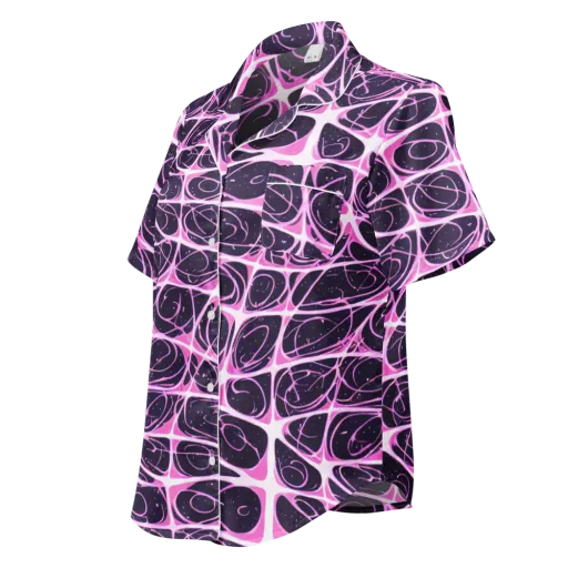 Pink Nebula on a Women's Short Sleeve Pajama Top