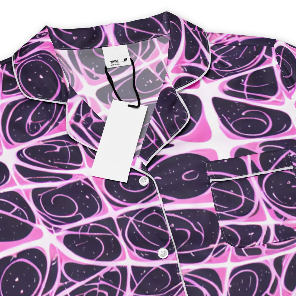 Pink Nebula on Women's Short Sleeve Pajama Top — Product details
