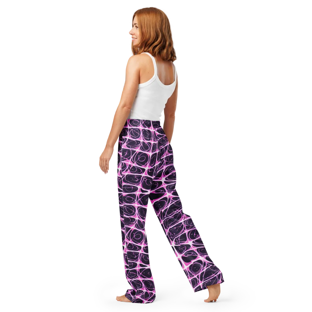 Pink Nebula on Women's Pajama Pants — Back