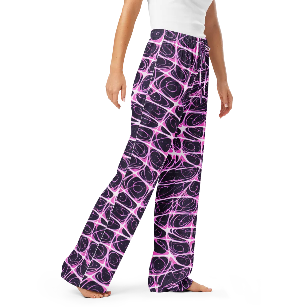 Pink Nebula on Women's Pajama Pants — Right Front