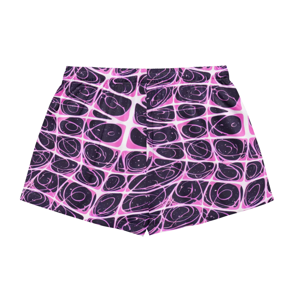 Pink Nebula on Women's Pajama Shorts — Back