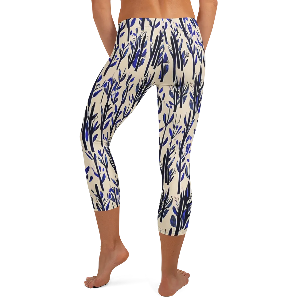 Cobalt Grove on Capri Leggings — Back