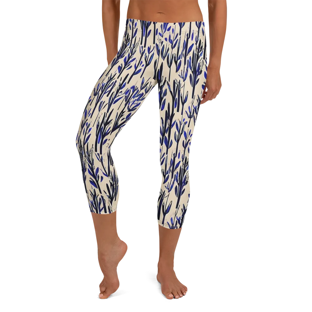 Cobalt Grove on Capri Leggings — Front