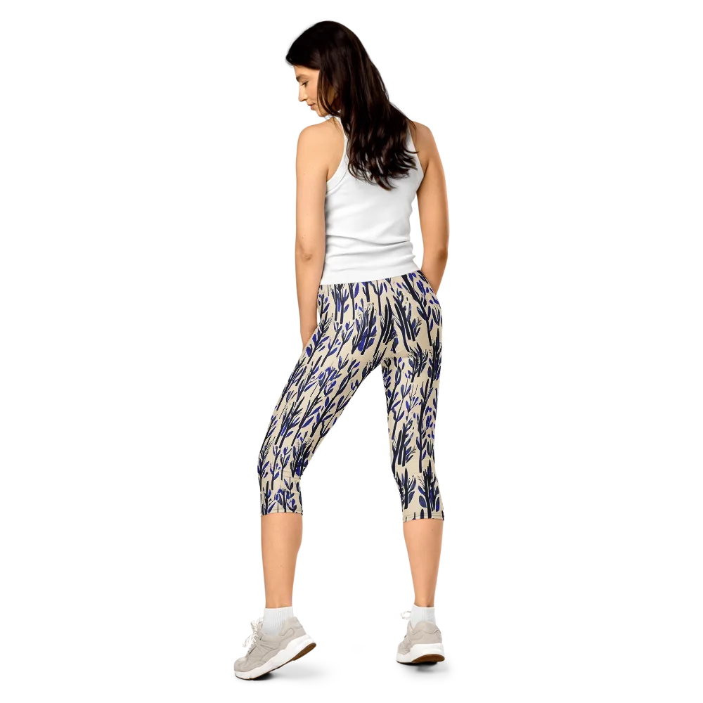 Cobalt Grove on Capri Leggings — Back