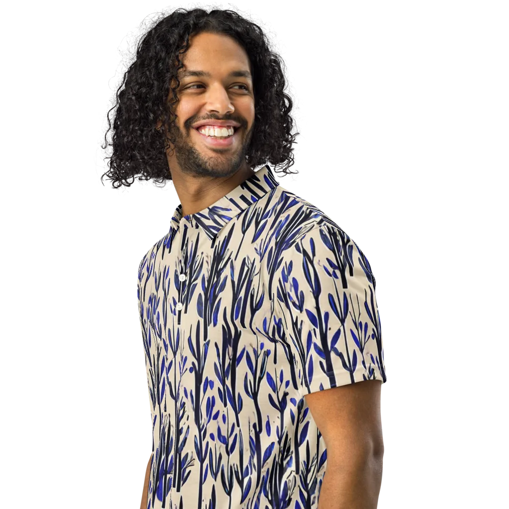 Cobalt Grove on Men's Slim Fit Polo Shirt — Left Front