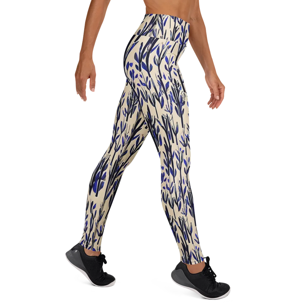 Cobalt Grove on Yoga Leggings — Right