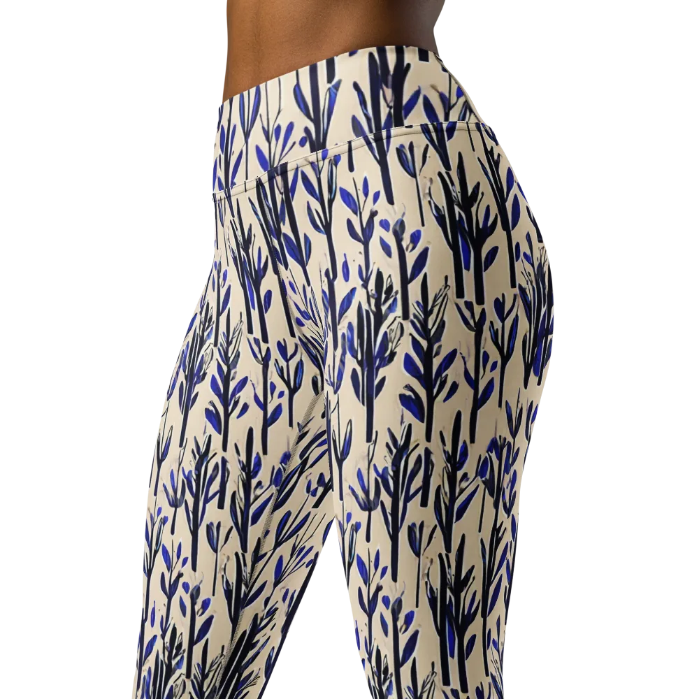 Cobalt Grove on Yoga Leggings — Left Front
