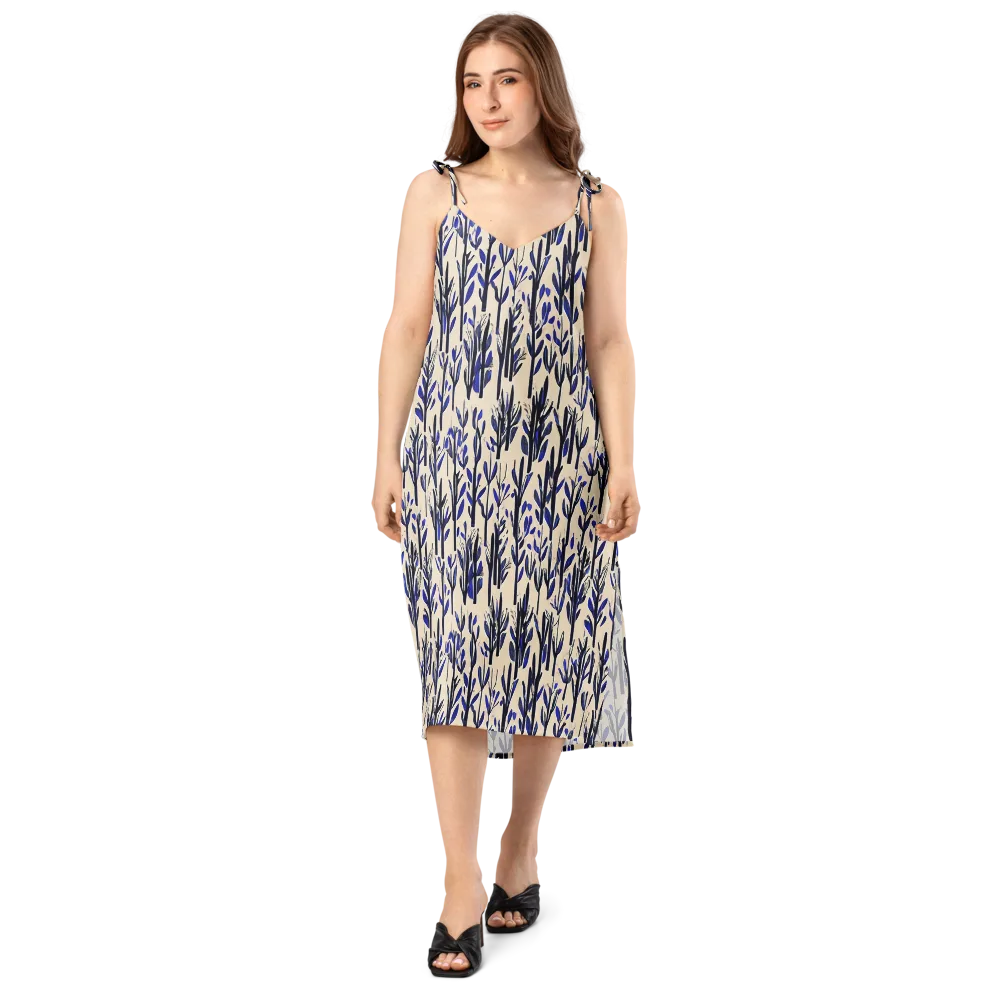 Cobalt Grove on Slip Dress — Front