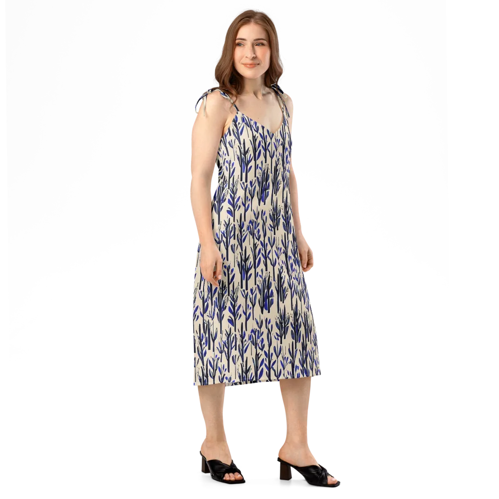 Cobalt Grove on Slip Dress — Right Front