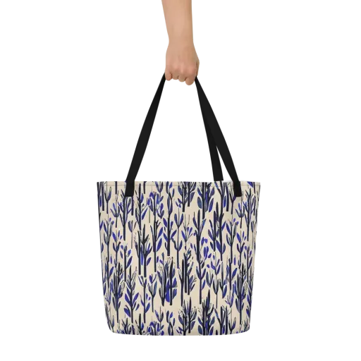 Cobalt Grove on a Large Tote Bag W/ Pocket