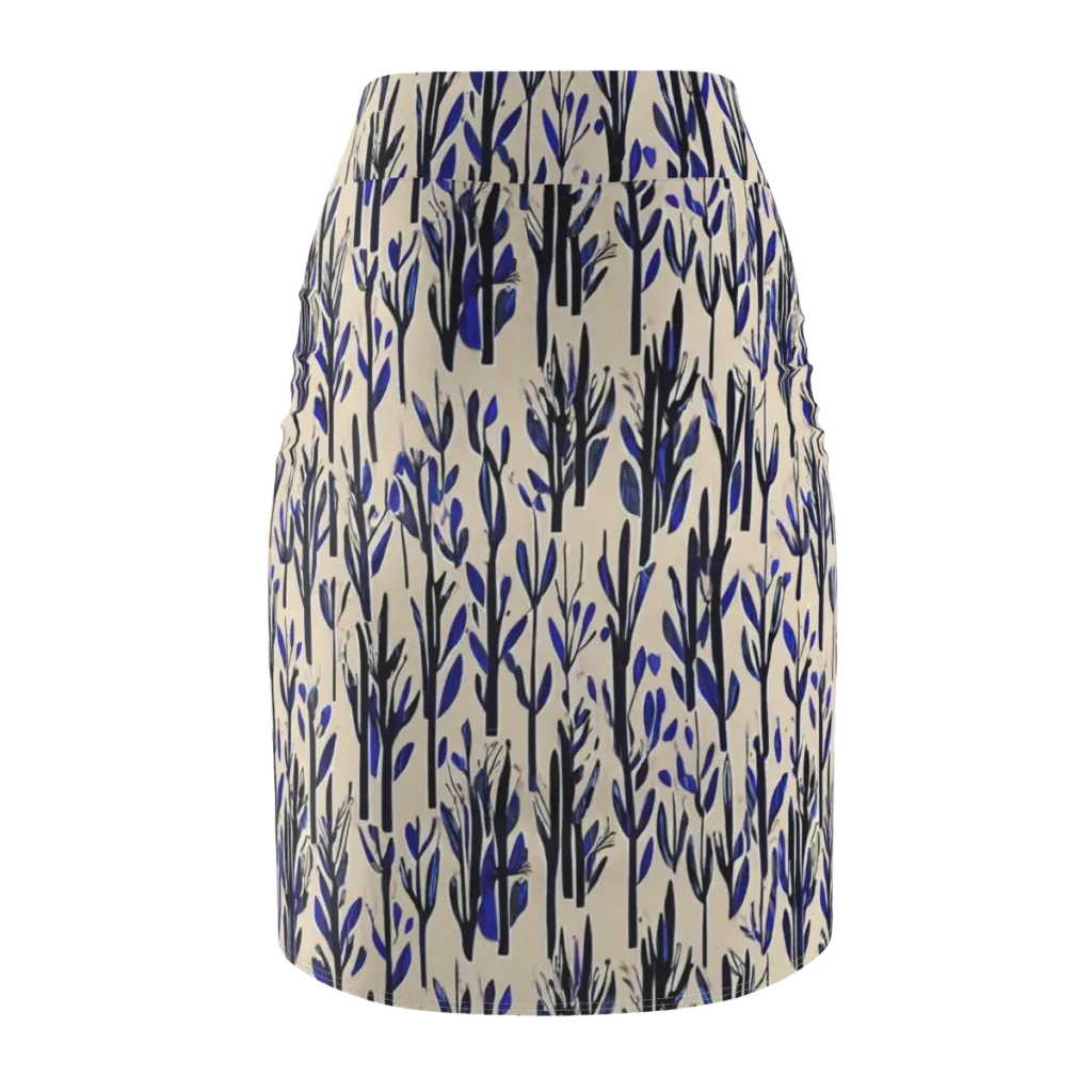 Cobalt Grove on Pencil Skirt — Back