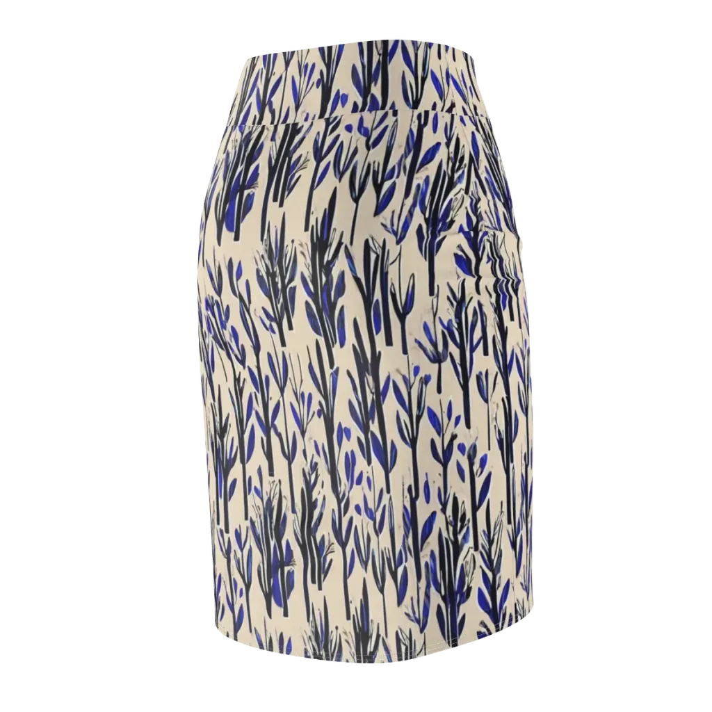 Cobalt Grove on Pencil Skirt — Back Side