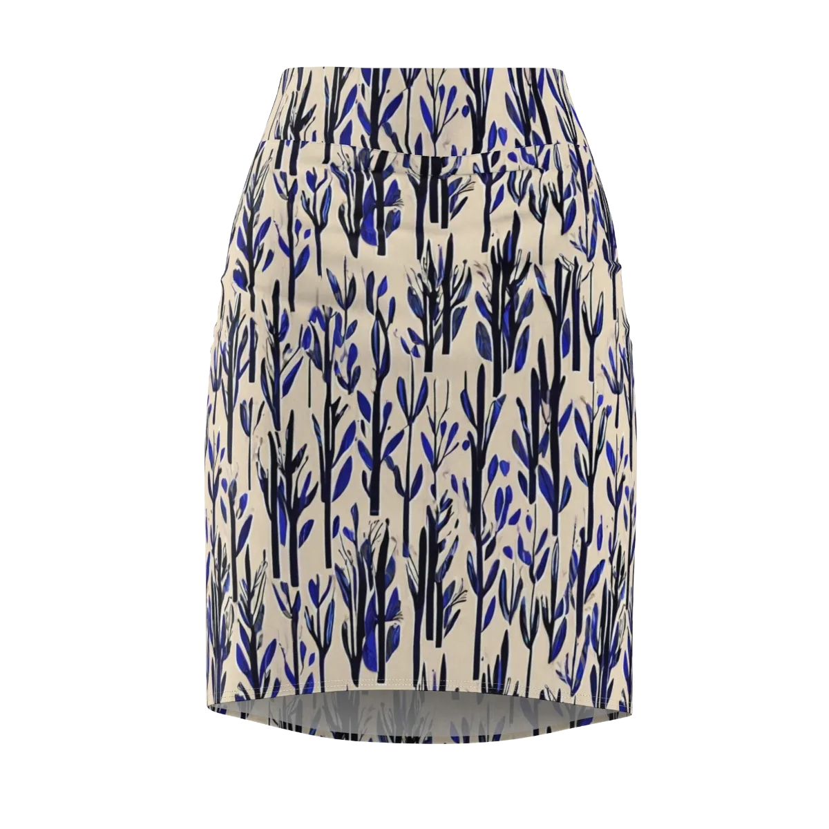 Cobalt Grove on Pencil Skirt — Front