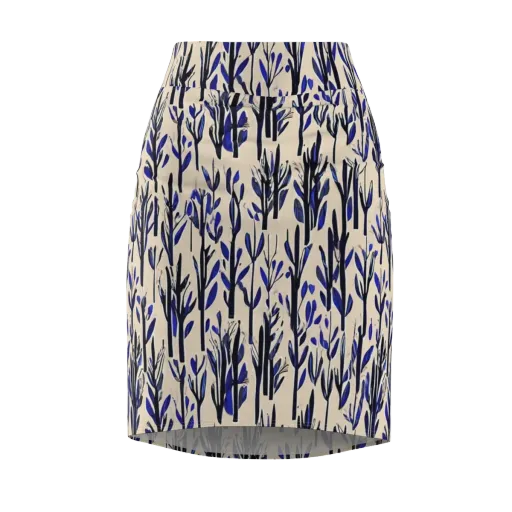 Cobalt Grove on a Pencil Skirt