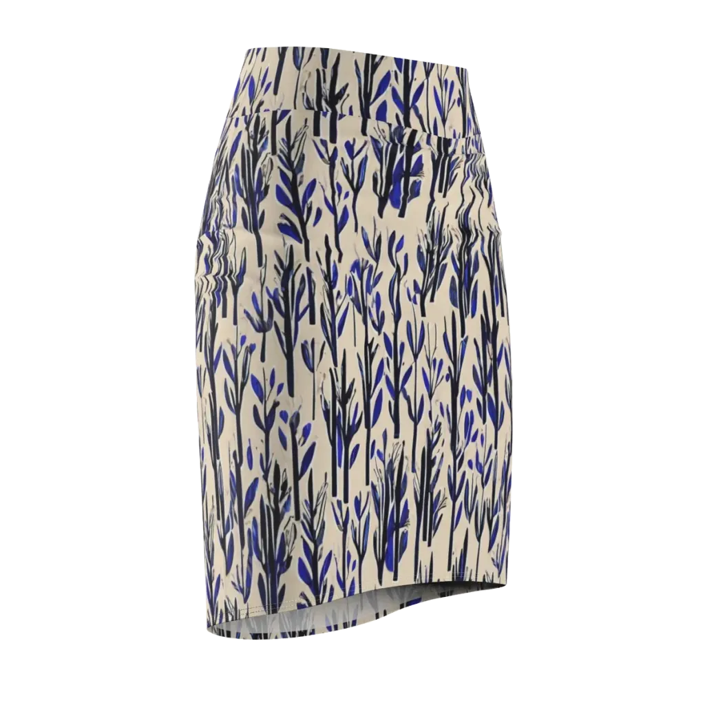 Cobalt Grove on Pencil Skirt — Front Side