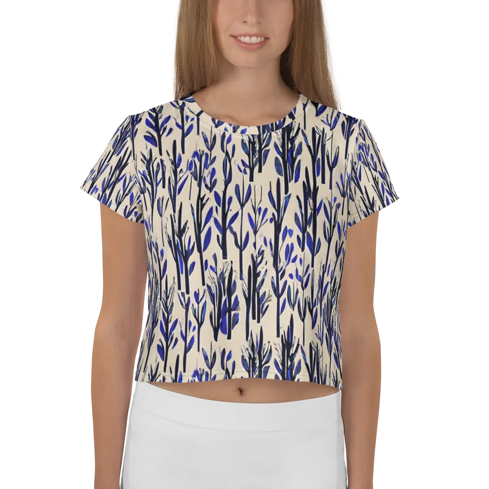 Cobalt Grove on Crop Tee — Front