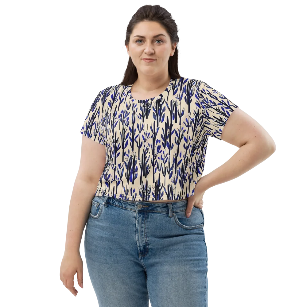 Cobalt Grove on Crop Tee — Front
