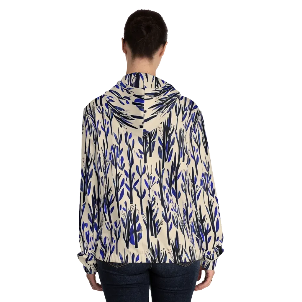 Cobalt Grove on Women's Full-Zip Hoodie — Back On Person