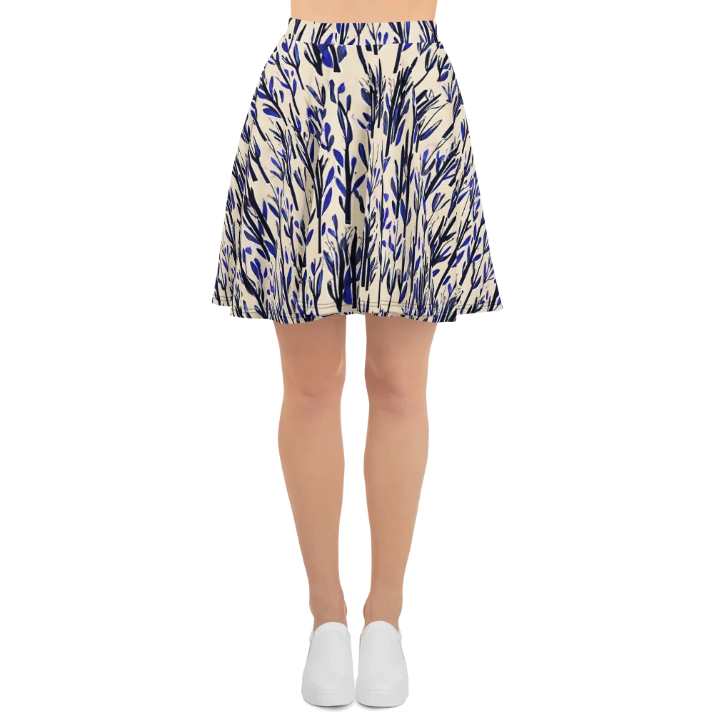 Cobalt Grove on Skater Skirt — Front