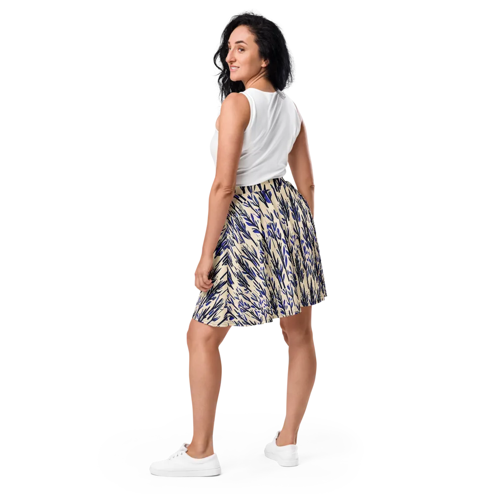 Cobalt Grove on Skater Skirt — Back