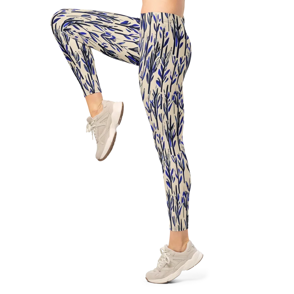 Cobalt Grove on Leggings — Left