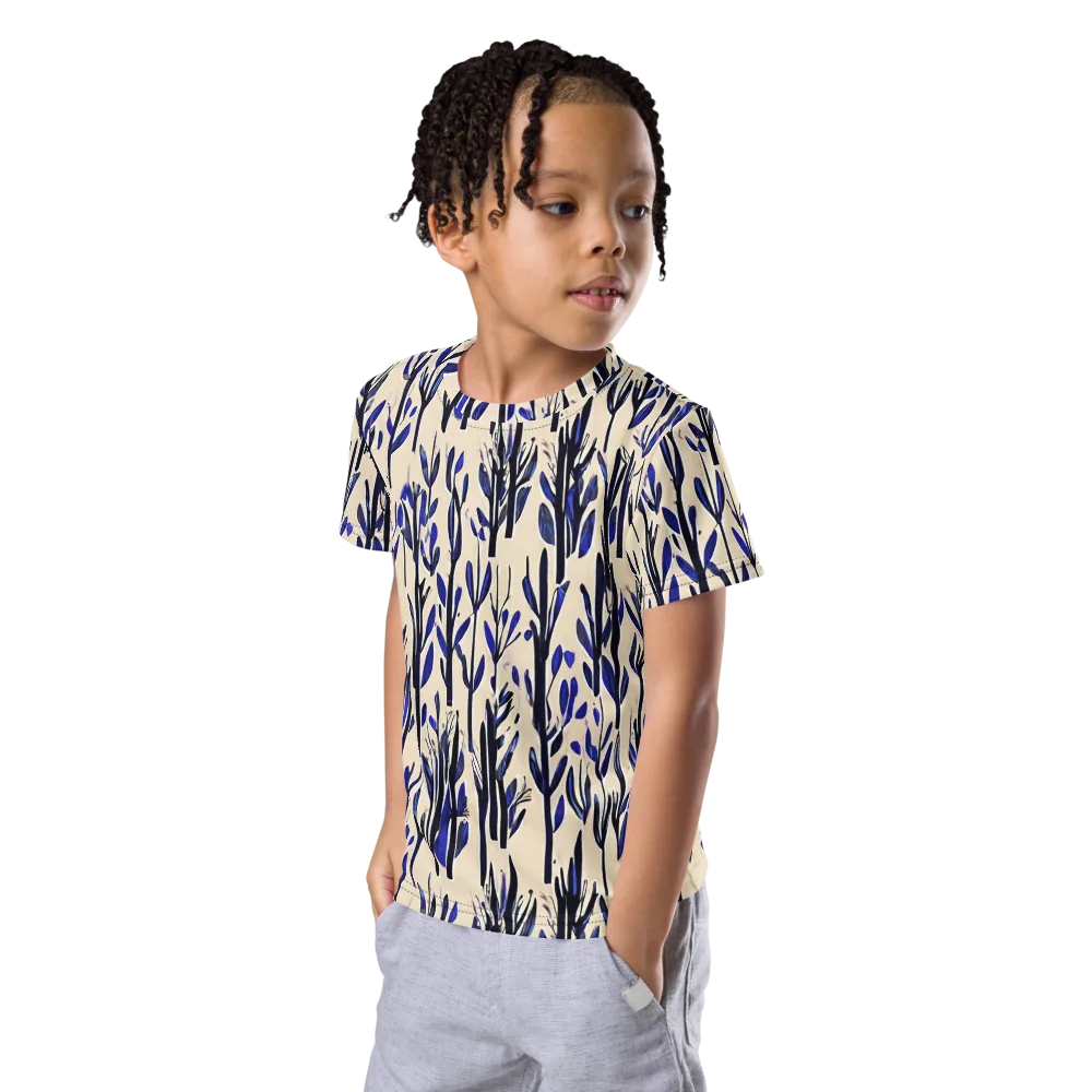 Cobalt Grove on Kids Crew Neck T-Shirt — Left Front