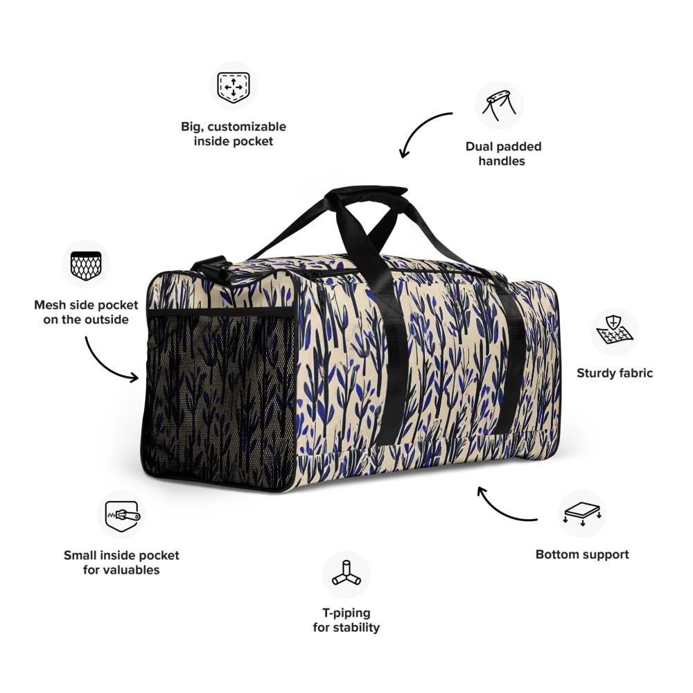 Cobalt Grove on Duffle Bag — Right Front