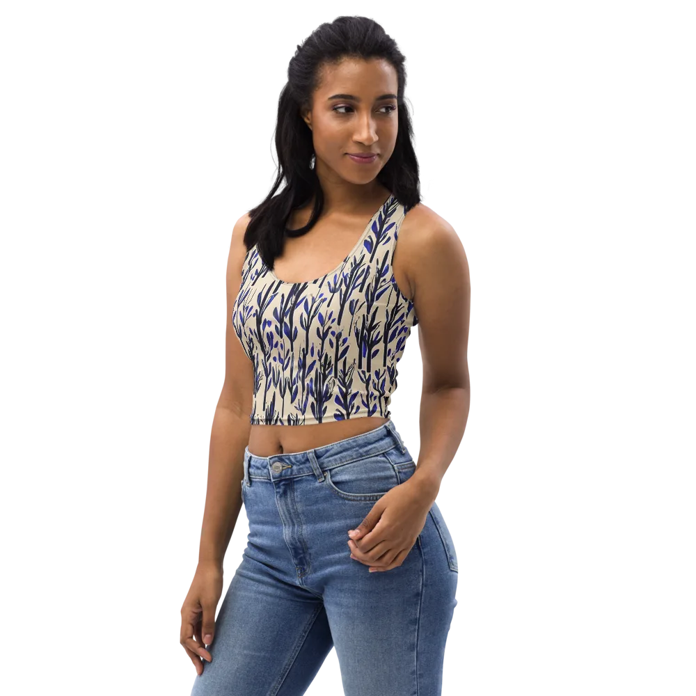 Cobalt Grove on Crop Top — Left Front