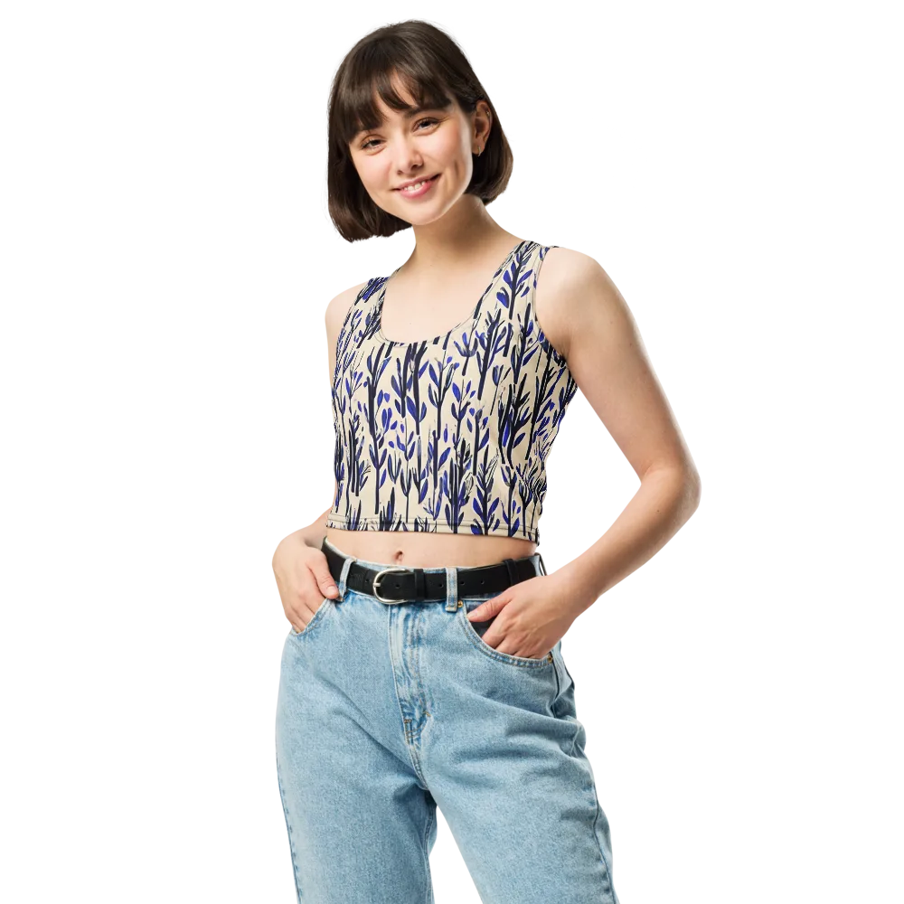 Cobalt Grove on Crop Top — Front