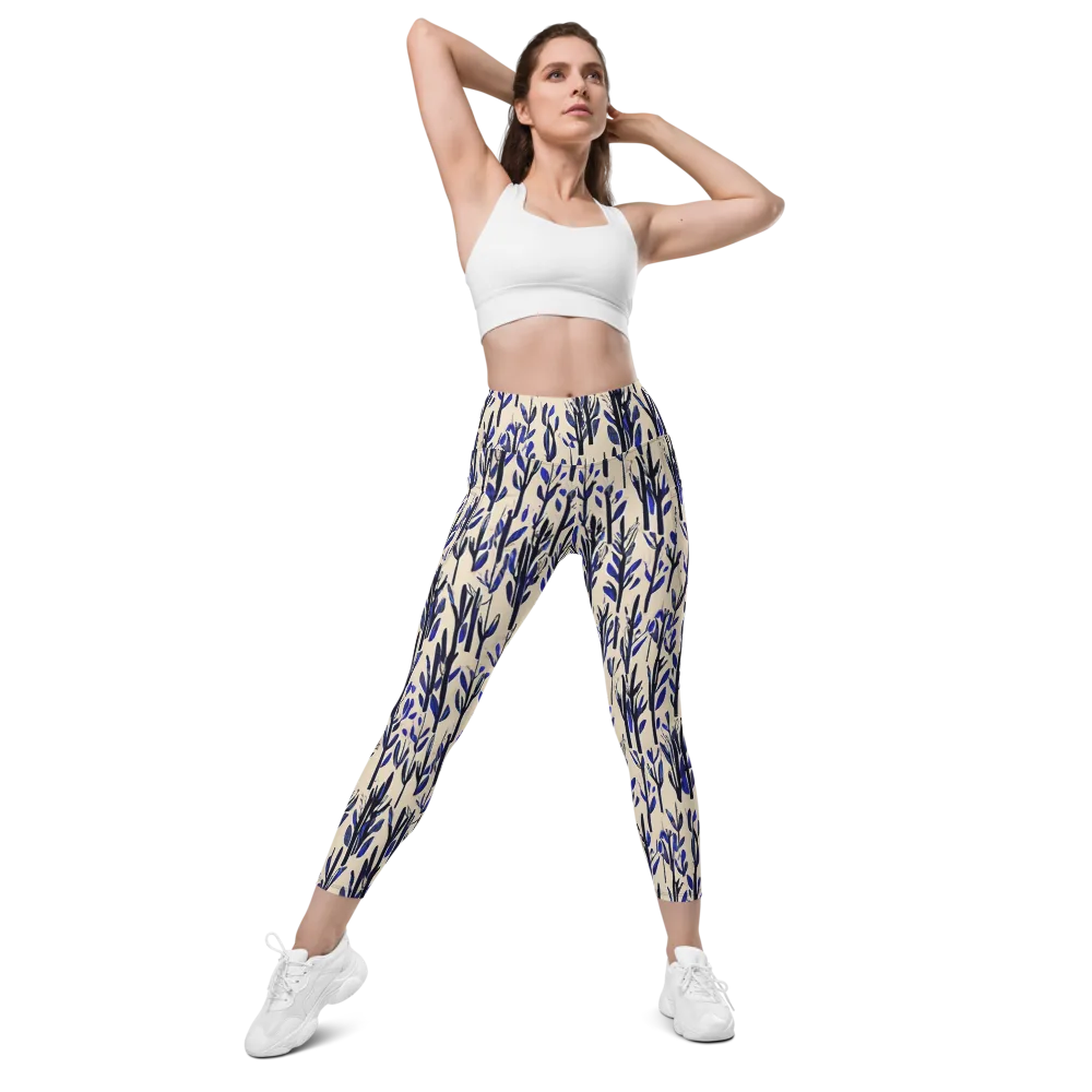 Cobalt Grove on Leggings with Pockets — Front