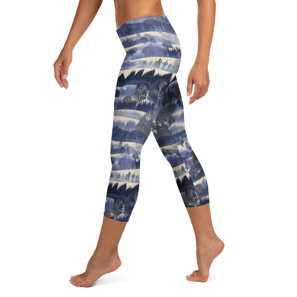 Indigo Winterwood on Capri Leggings — Left