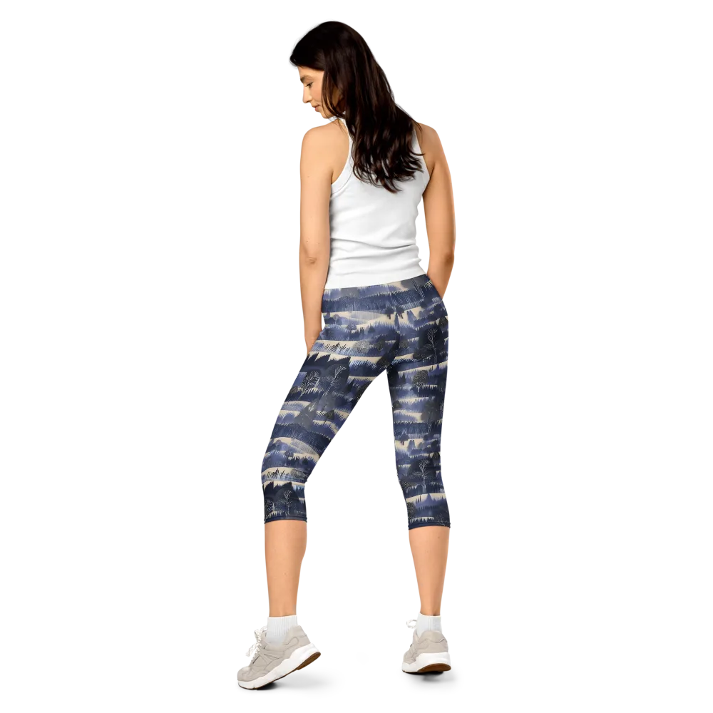 Indigo Winterwood on Capri Leggings — Back