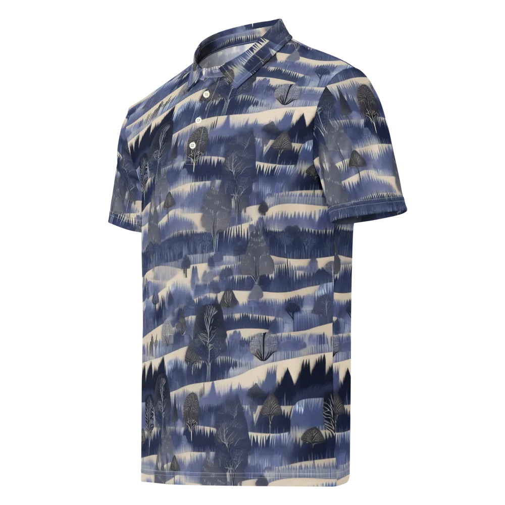 Indigo Winterwood on Men's Slim Fit Polo Shirt — Left Front