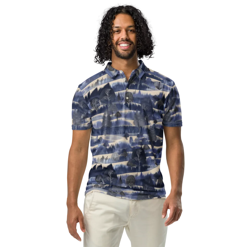 Indigo Winterwood on Men's Slim Fit Polo Shirt — Front