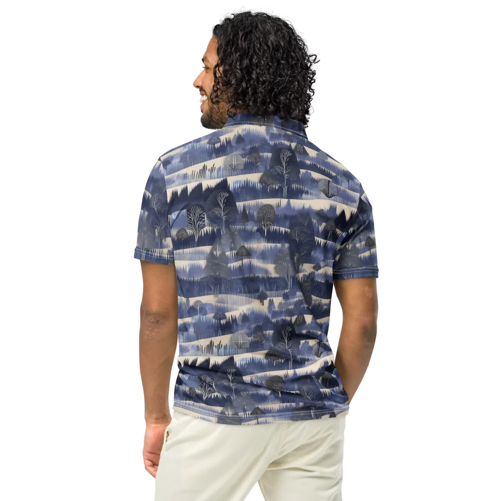 Indigo Winterwood on Men's Slim Fit Polo Shirt — Back
