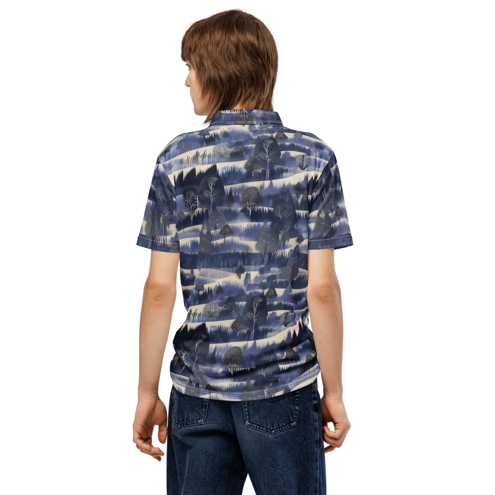 Indigo Winterwood on Men's Slim Fit Polo Shirt — Back