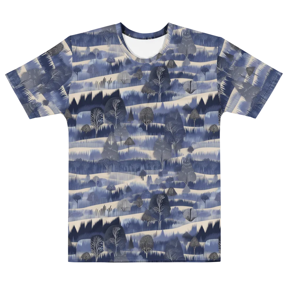Indigo Winterwood on Men's Cotton Crew Neck T-Shirt — Front