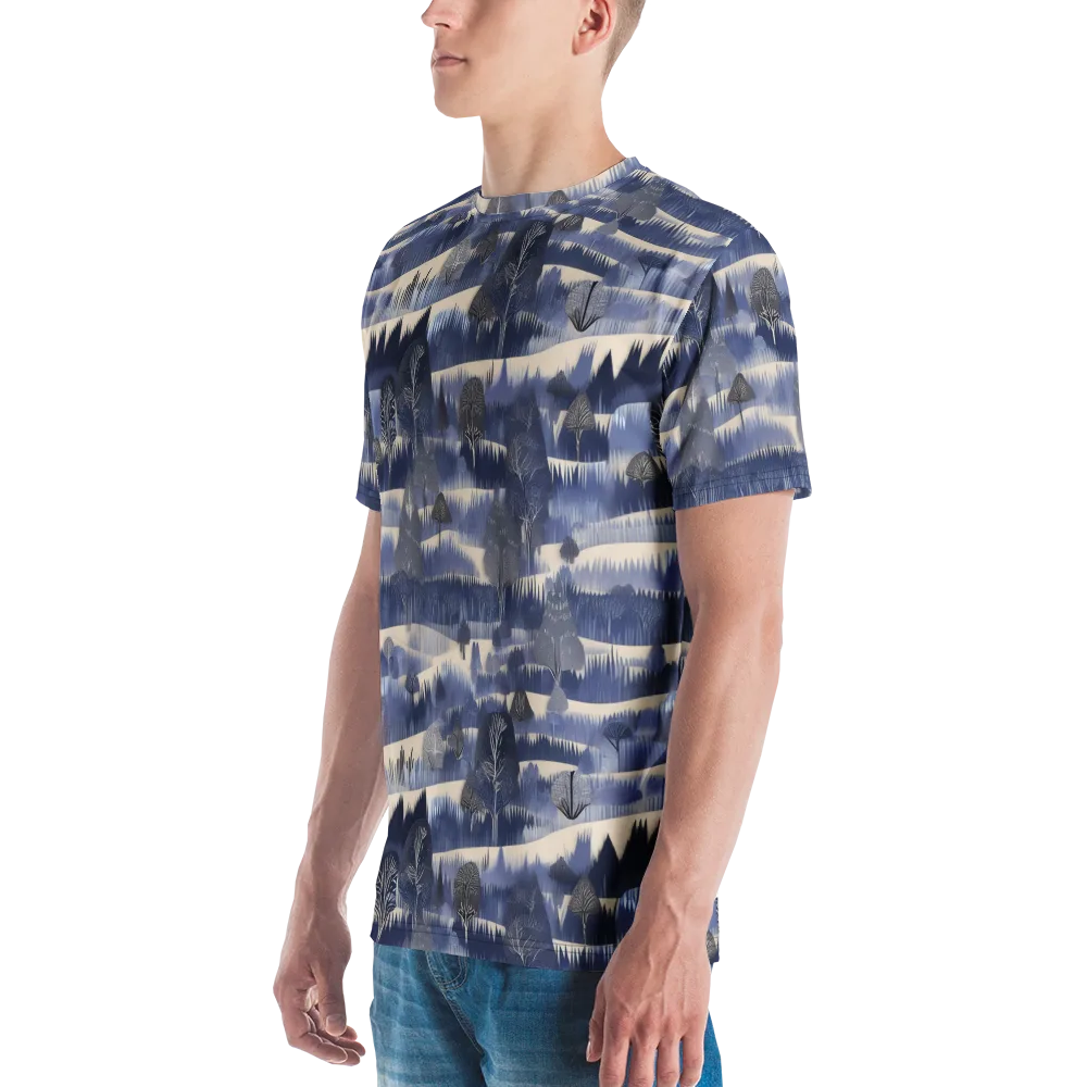 Indigo Winterwood on Men's Crew Neck T-Shirt — Left