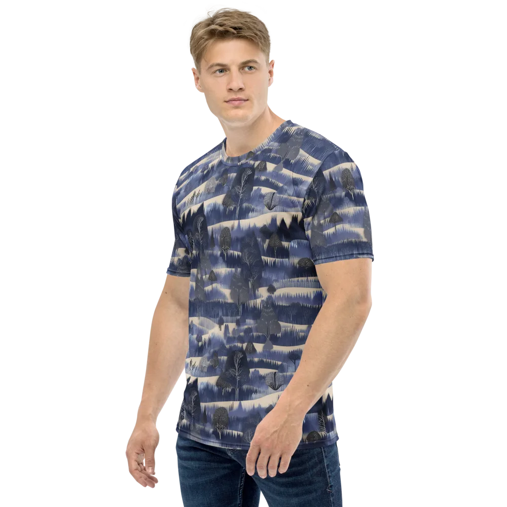 Indigo Winterwood on Men's Crew Neck T-Shirt — Left