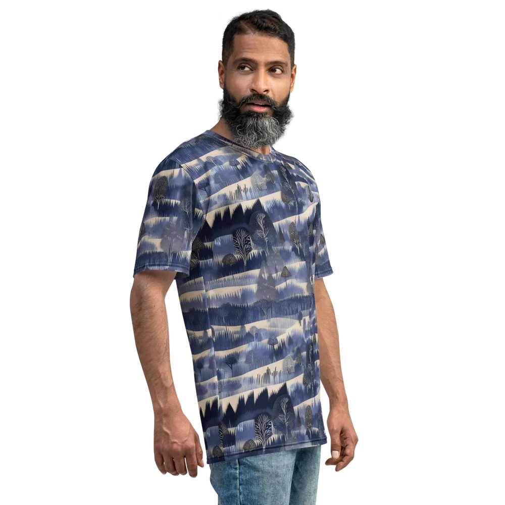 Indigo Winterwood on Men's Crew Neck T-Shirt — Right