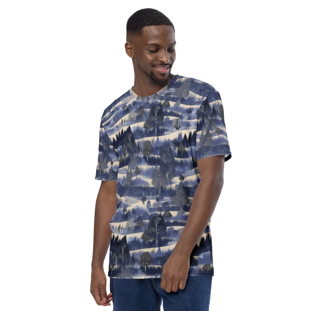 Indigo Winterwood on Men's Crew Neck T-Shirt — Left